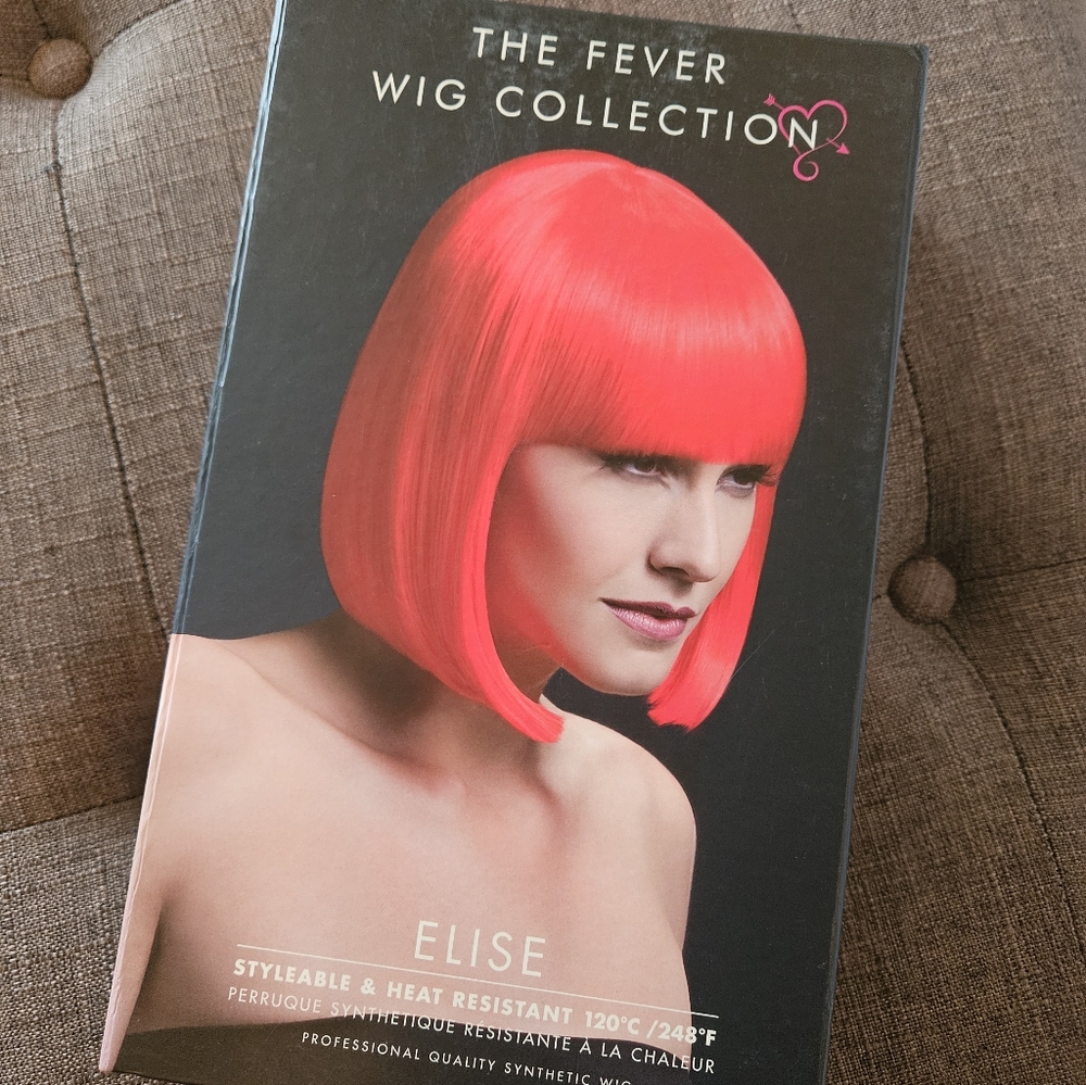 Elise - Neon Red Sleek Bob Wig